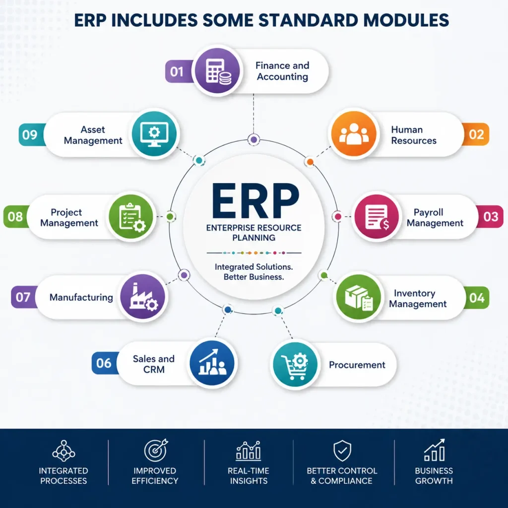 core ERP modules